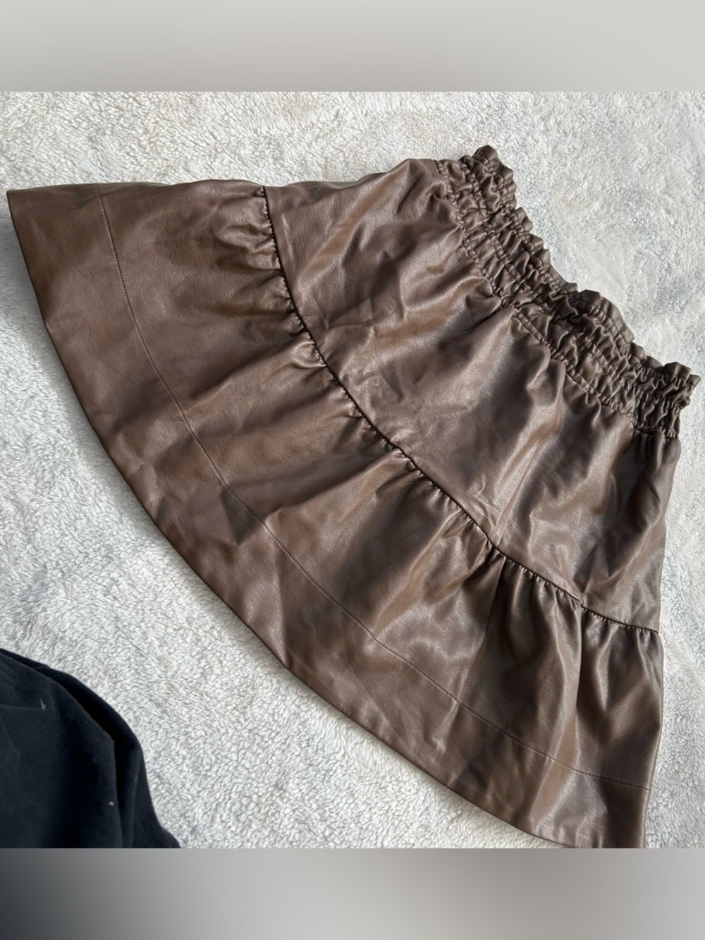 The somerset Anthropologie faux leather skirt